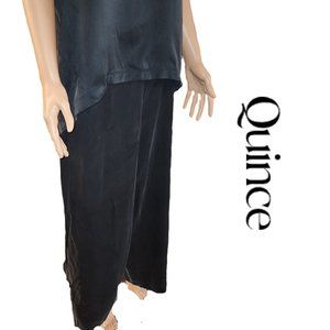 Quince 100% Washable Silk Pajama Pants NWOT Black Large